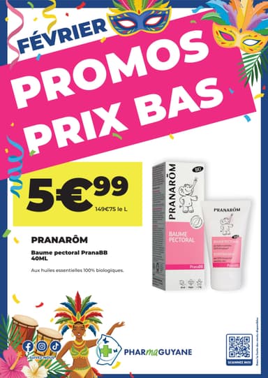 PRANARÔM Baume pectoral pranaBB 40ML