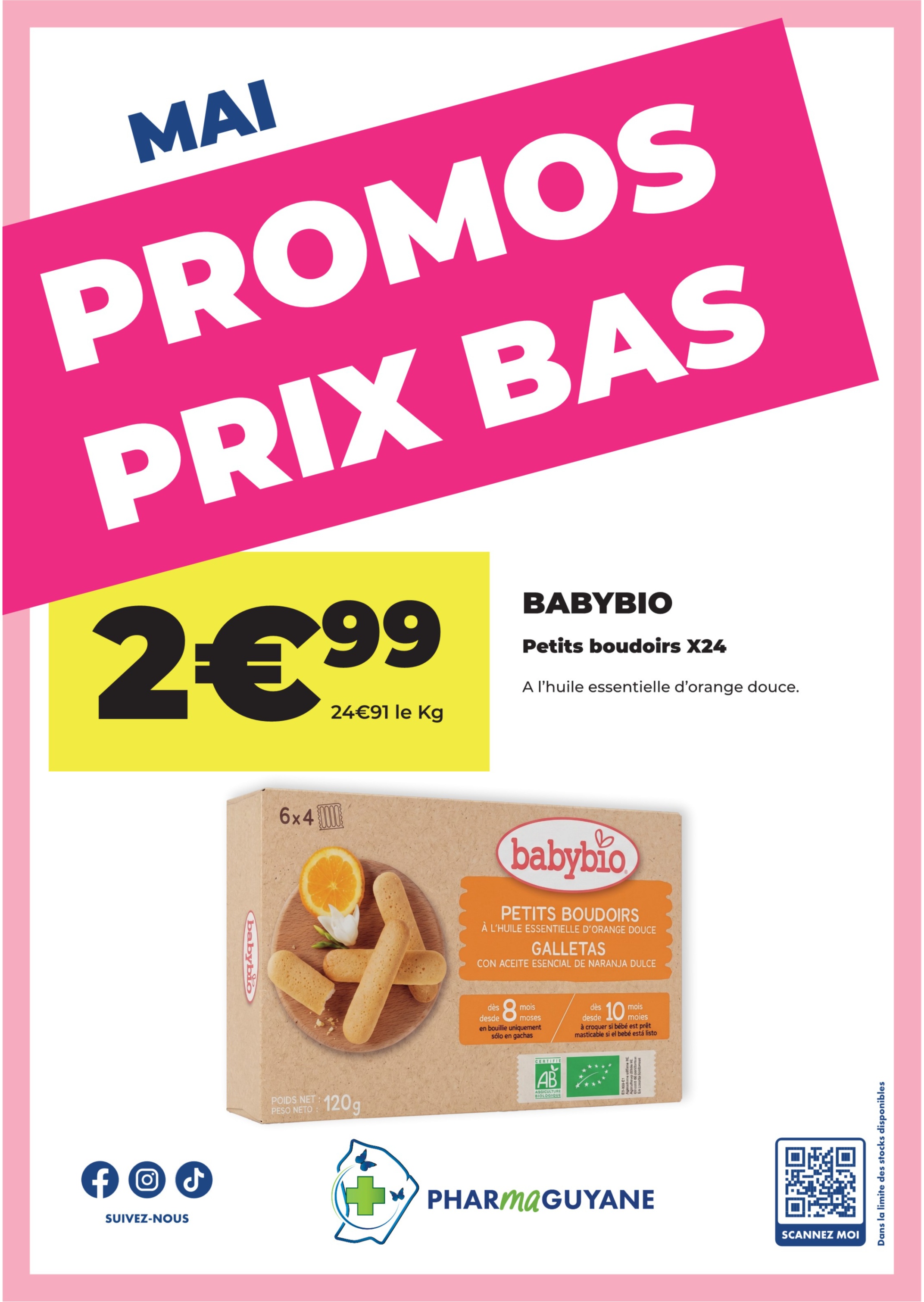 BABYBIO Petits boudoirs X24