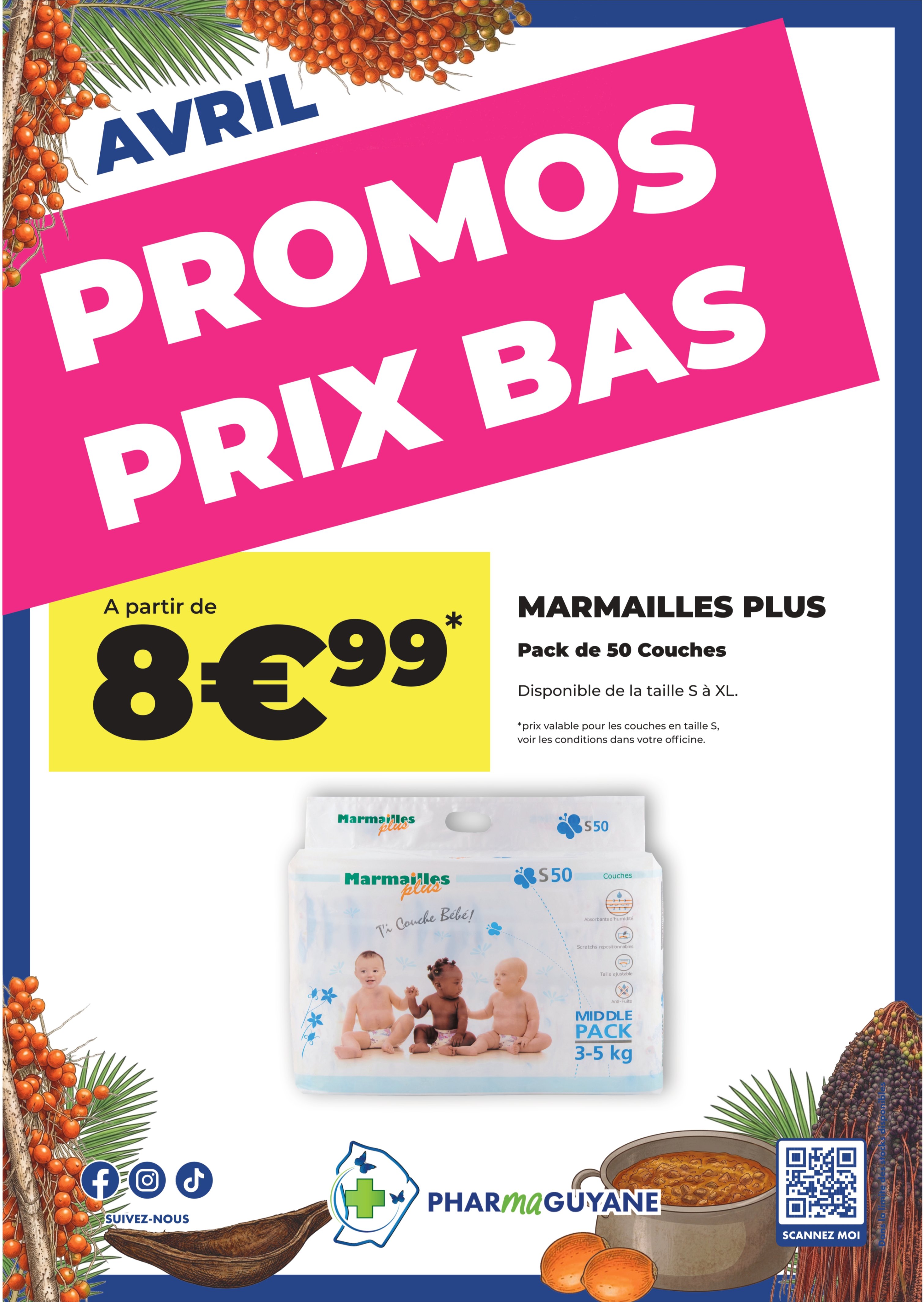 MARMAILLES PLUS Pack de 50 couches taille S